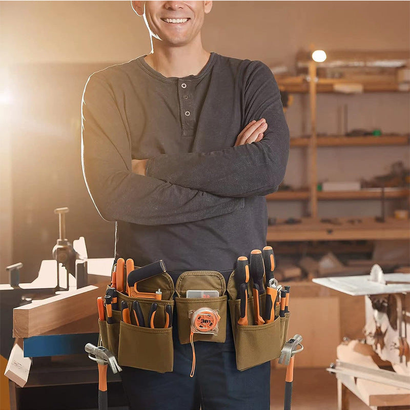 Adjustable Tool Belt Oxford Cloth for 20KG Load Capacity in Brown Color