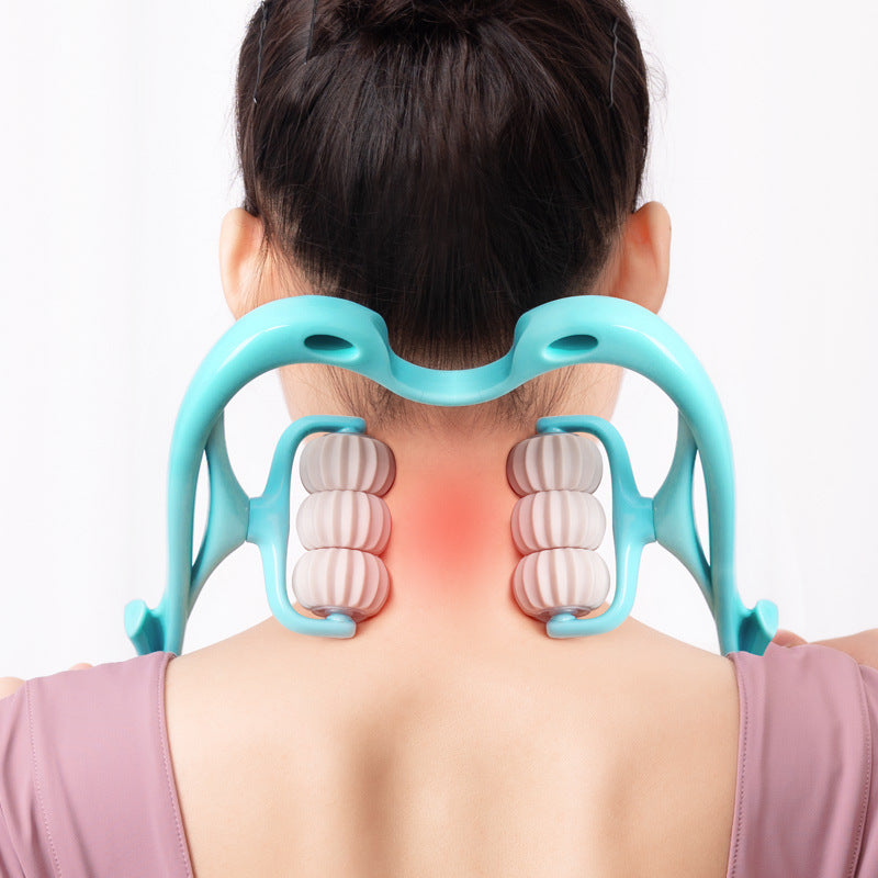 Upgrade Rolling Ball Manual Neck Massager for Muscle Pain Relief - Enhance Relaxation Experience