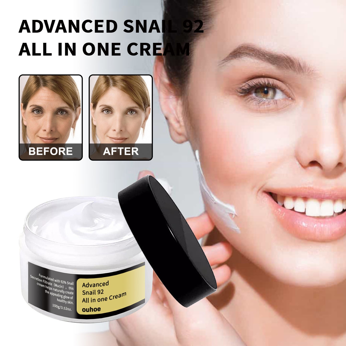 Snail Cream Wrinkle Firming Skin Anti-Aging | 100g Cream Moisturizer Standard Specifications