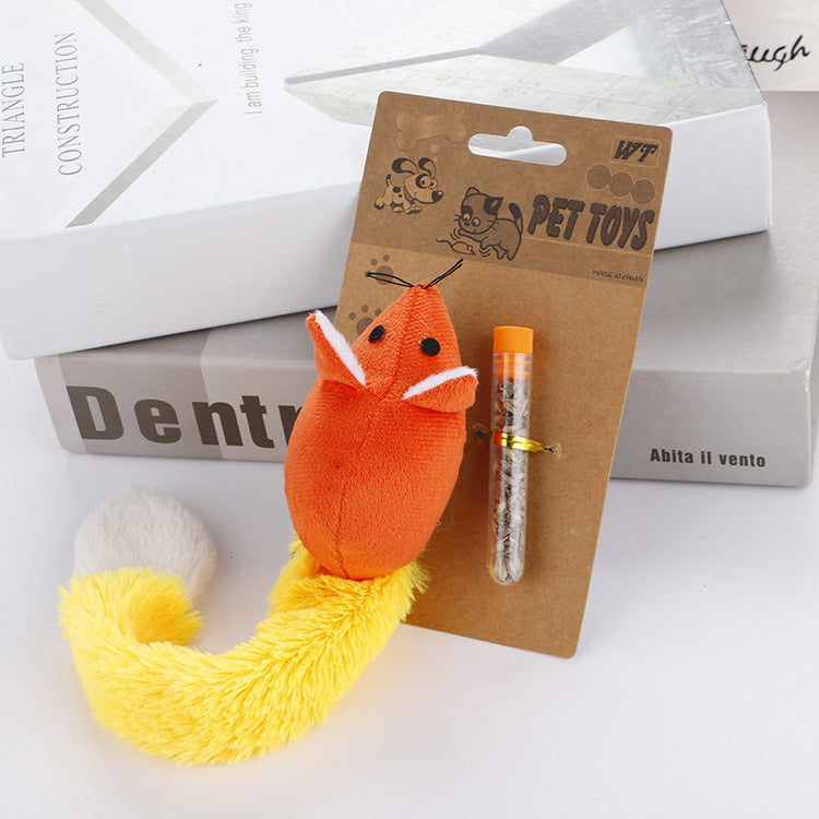 Interactive Cat Toys: Plush Mouse with Mint Refill - Multiple Colors