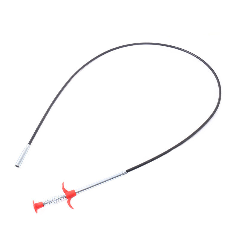 Easy-to-Use Household Hair Cleaner Drain Clog Remover Tool for Kitchen Sink - 60CM Spring Pipe Dredge