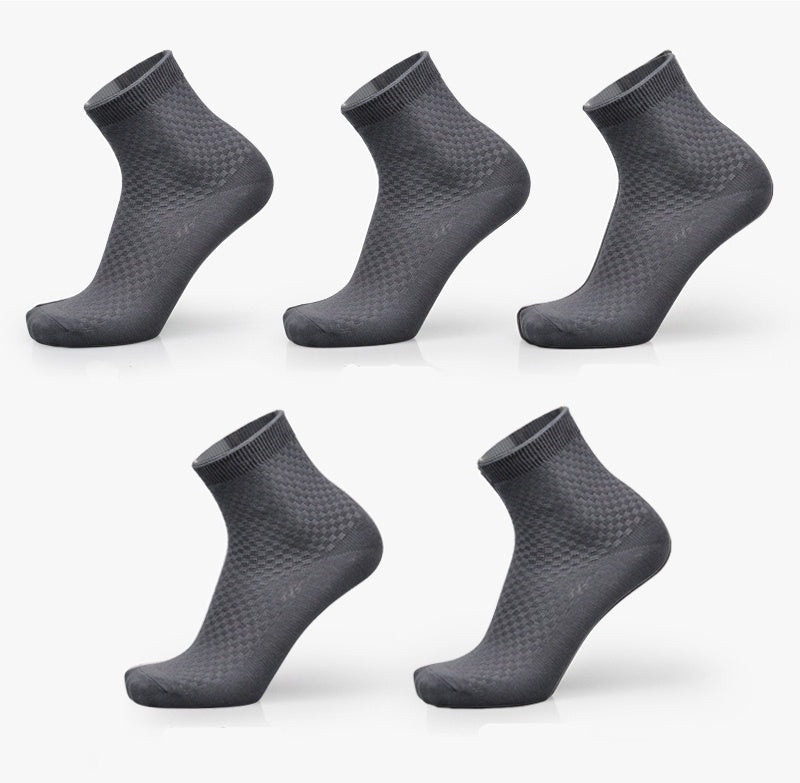 Durable Men's Bamboo Fiber Socks: Medium Thickness Style