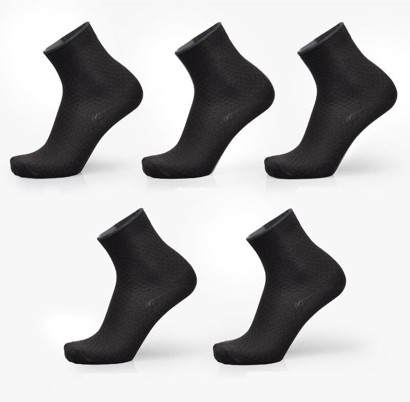 Durable Men's Bamboo Fiber Socks: Medium Thickness Style
