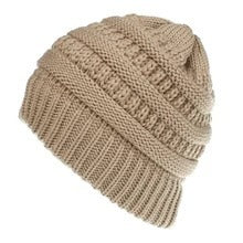 Fashionable Mixed Color Knitted Ladies Ponytail Hat - Acrylic Wool Material