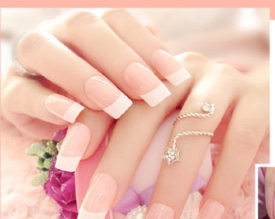 Nail Art French Long Fake Nails Patch for Beautiful and Sleek Manicures
