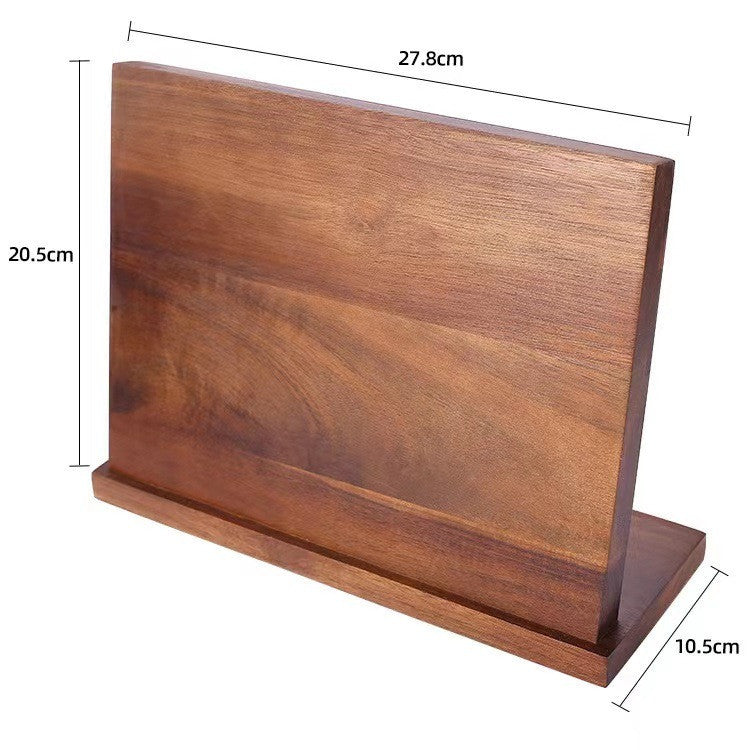 Kitchen Organization Accessories: Solid Wood Magnetic Knife Holder for Creative Multifunctional Storage