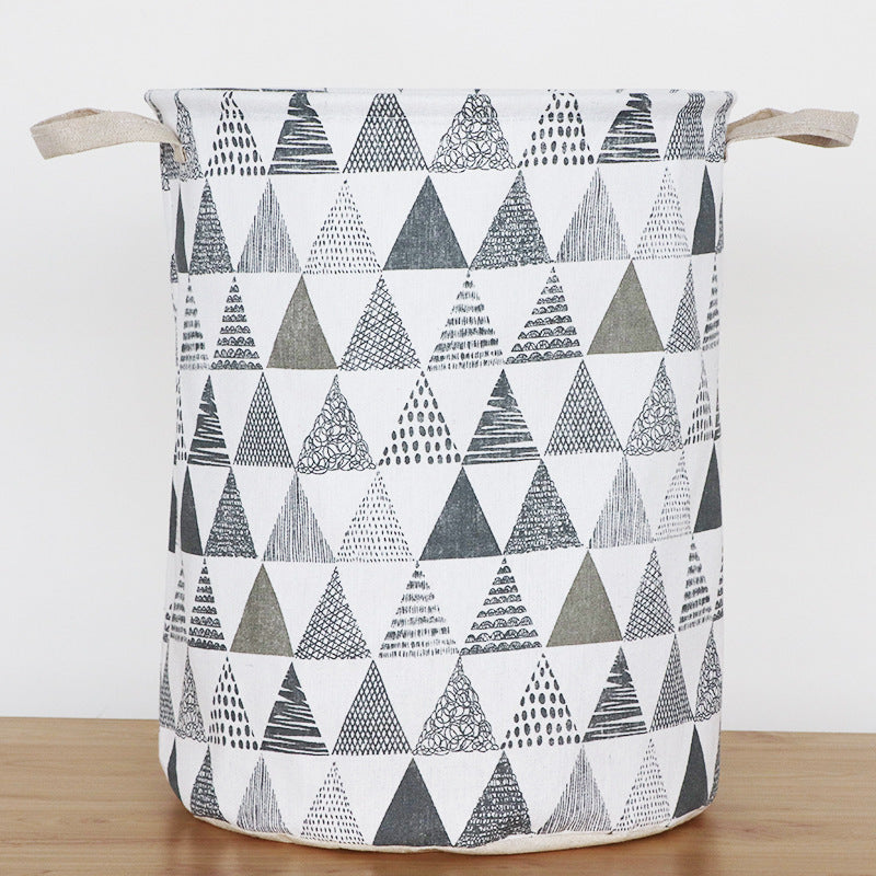 European Style Cotton and Linen Laundry Hamper - 34 * 42cm Household Cloth Dirty Clothes Basket