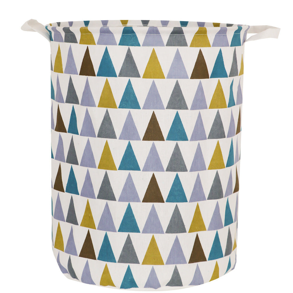 European Style Cotton and Linen Laundry Hamper - 34 * 42cm Household Cloth Dirty Clothes Basket