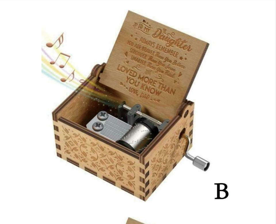 Hand-cranked Music Box Dolls Collection - Handmade Wooden Music Box