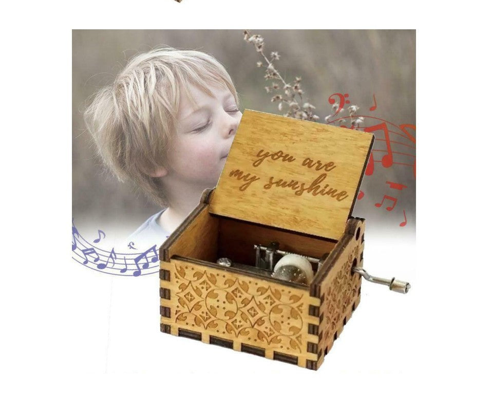 Hand-cranked Music Box Dolls Collection - Handmade Wooden Music Box