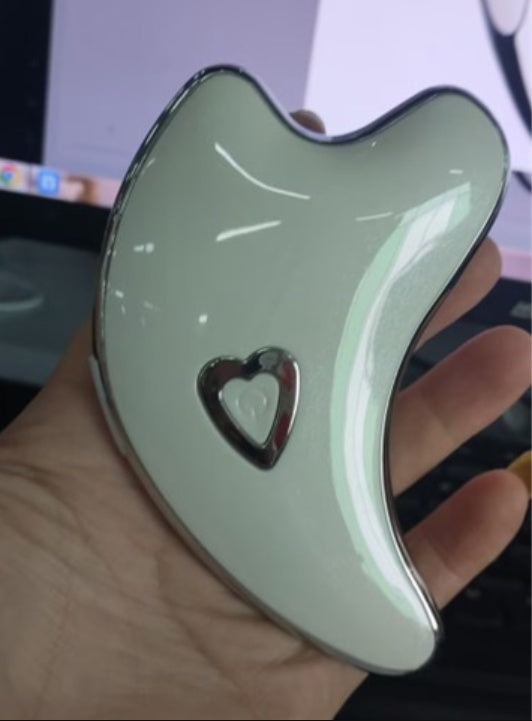 Gua Sha Scraper Facial Massager LED Light for Skin Rejuvenation and Lymphatic Drainage
