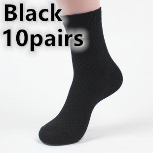 Durable Men's Bamboo Fiber Socks: Medium Thickness Style