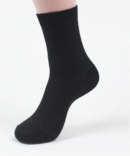 Durable Men's Bamboo Fiber Socks: Medium Thickness Style