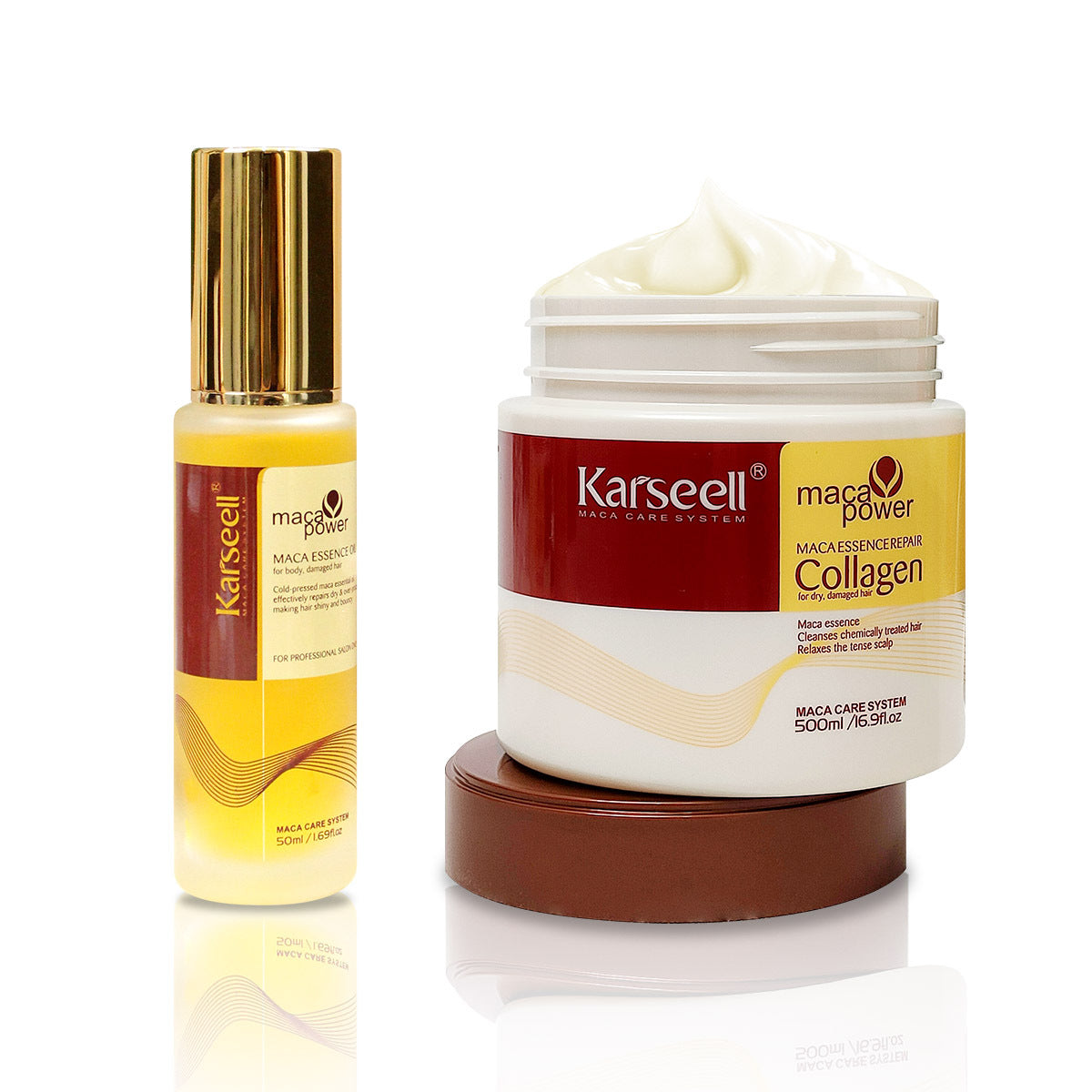 Luxurious Collagen Hair Repair Conditioner and Argan Oil Serum Set for All Hair Types