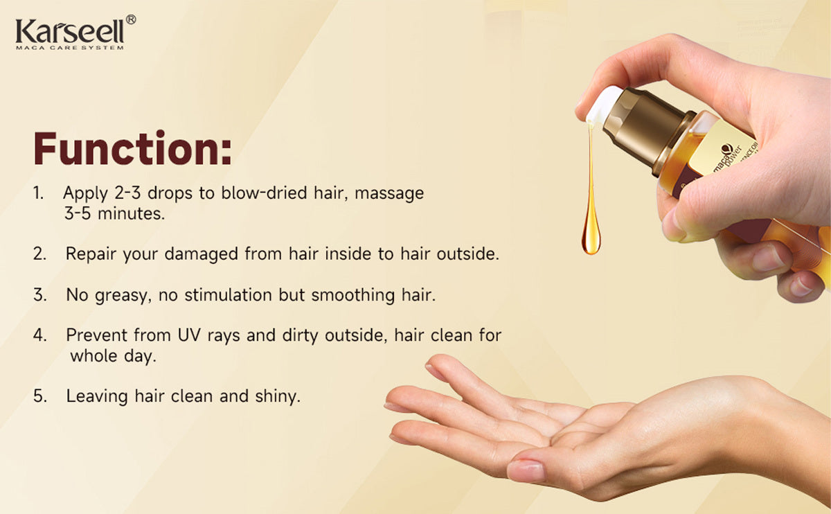 Luxurious Collagen Hair Repair Conditioner and Argan Oil Serum Set for All Hair Types