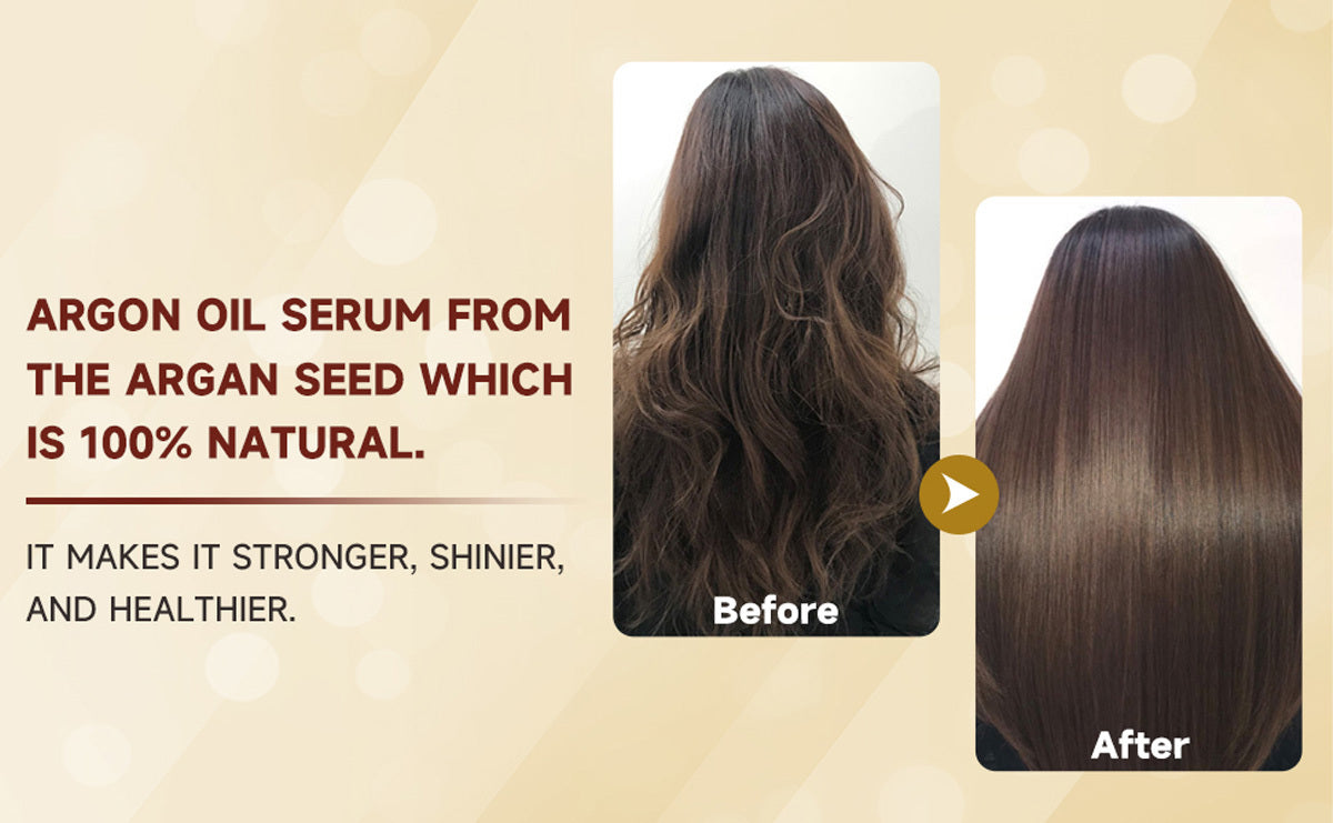 Luxurious Collagen Hair Repair Conditioner and Argan Oil Serum Set for All Hair Types