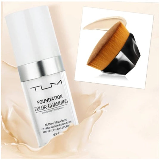 Color Changing Foundation Liquid Makeup for Daily Use with SPF 50 Protection