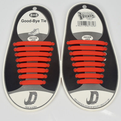 16pcs Silicone Elastic Shoe Laces: Colorful Design, High Quality Material - 10 Colors Available!