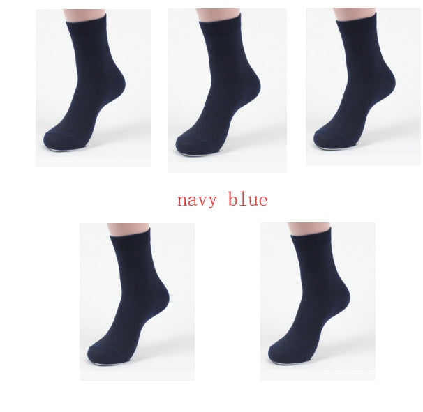 Durable Men's Bamboo Fiber Socks: Medium Thickness Style