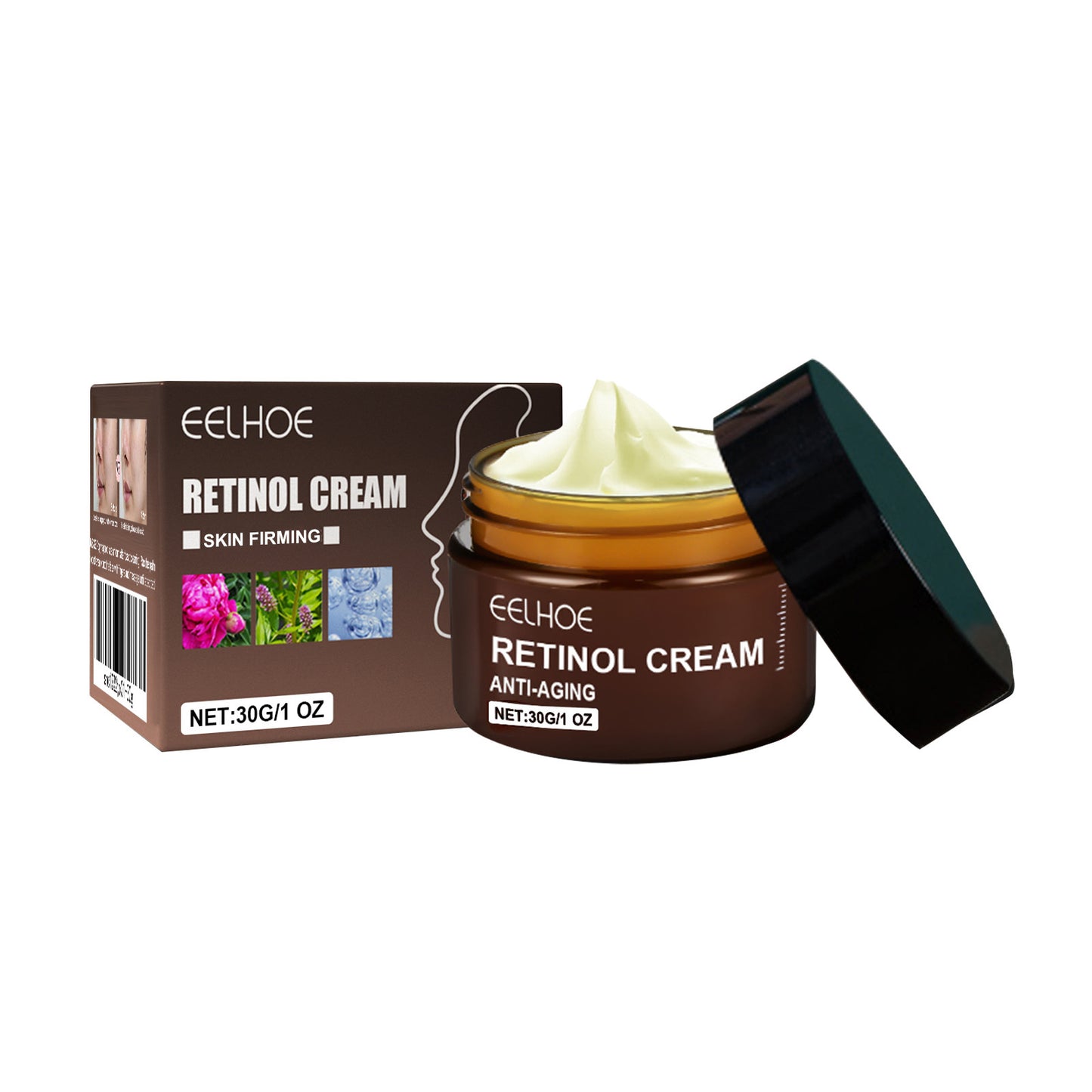 Retinol Anti Aging Cream for Wrinkle Removal and Skin Firming with Hyaluronic Acid