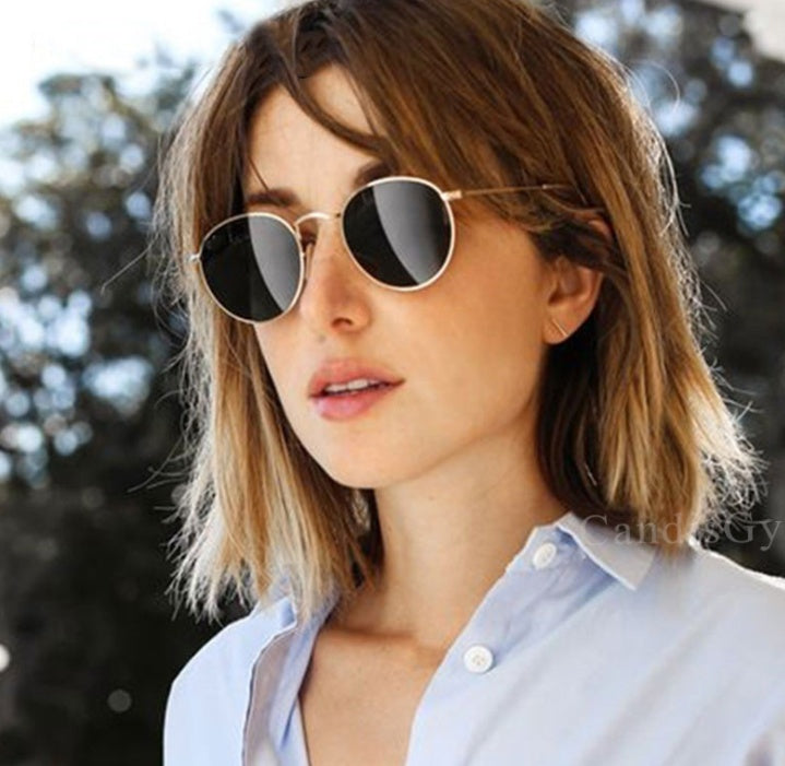 Vintage Inspired Women Retro Sunglasses with Metal Frame