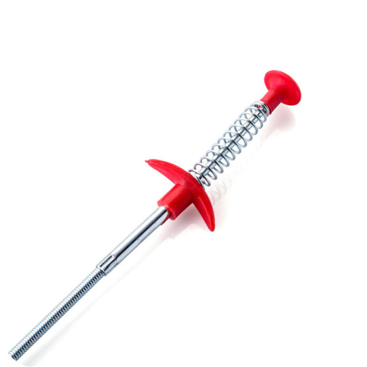 Easy-to-Use Household Hair Cleaner Drain Clog Remover Tool for Kitchen Sink - 60CM Spring Pipe Dredge