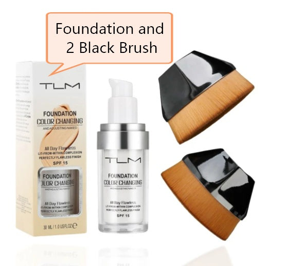 Color Changing Foundation Liquid Makeup for Daily Use with SPF 50 Protection