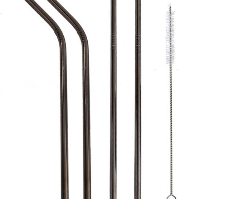 Colorful Reusable Stainless Steel Straws: Safe, Threaded Non-Slip Lines, Multiple Color Choices