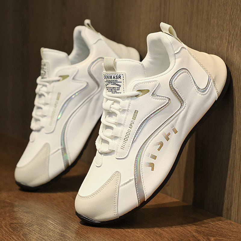 Men's Colorblock Lace-up Sneakers: Stylish and Comfortable Running Walking Sports Shoes
