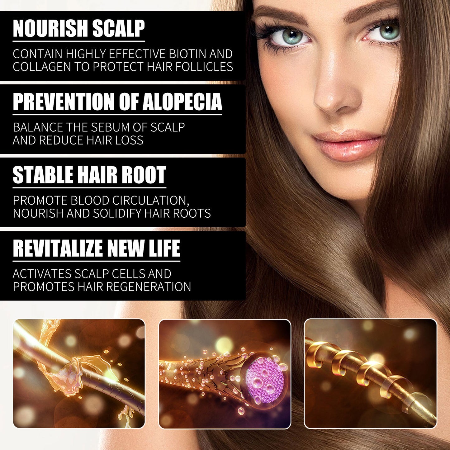 RESEARCH Liquid Biotin & Collagen Hair Growth Drops - Biotin And Liquid Collagen Supplement For Men & Women - Glowing Skin Support, Healthy Hair & Nail Growth