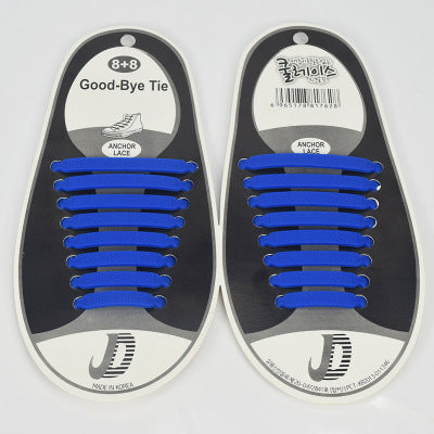 16pcs Silicone Elastic Shoe Laces: Colorful Design, High Quality Material - 10 Colors Available!