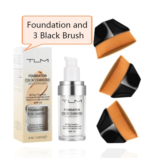 Color Changing Foundation Liquid Makeup for Daily Use with SPF 50 Protection