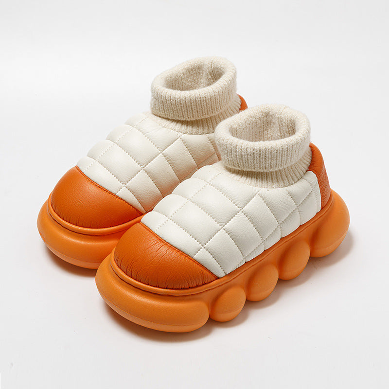 Comfortable Winter Warmth Boots: Men's Thick Soled Cotton Shoes for Cold Weather