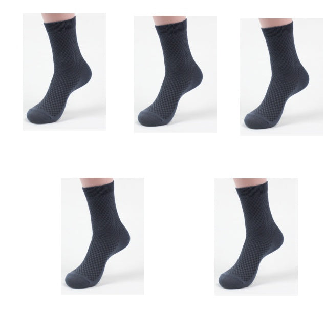 Durable Men's Bamboo Fiber Socks: Medium Thickness Style