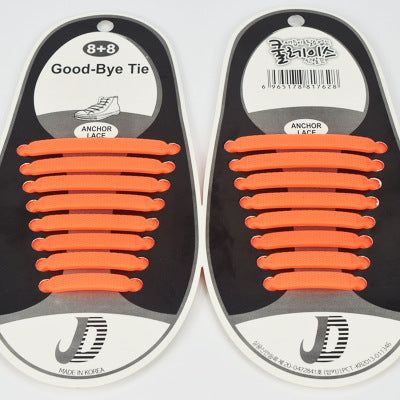 16pcs Silicone Elastic Shoe Laces: Colorful Design, High Quality Material - 10 Colors Available!