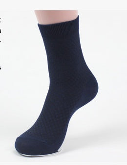 Durable Men's Bamboo Fiber Socks: Medium Thickness Style