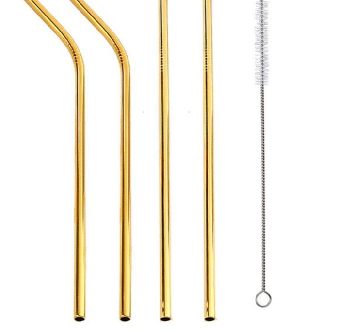 Colorful Reusable Stainless Steel Straws: Safe, Threaded Non-Slip Lines, Multiple Color Choices
