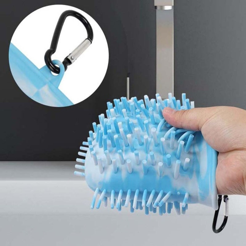 Portable 2 in 1 Pet Foot Cleaning Washer Brush Cup for Dogs and Cats | Soft Silicone Bristles | Paw Clean Brush Foot Cleaning Bucket