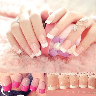 Nail Art French Long Fake Nails Patch for Beautiful and Sleek Manicures