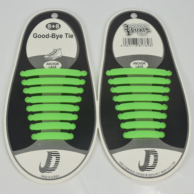 16pcs Silicone Elastic Shoe Laces: Colorful Design, High Quality Material - 10 Colors Available!