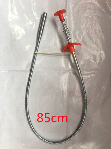 Easy-to-Use Household Hair Cleaner Drain Clog Remover Tool for Kitchen Sink - 60CM Spring Pipe Dredge
