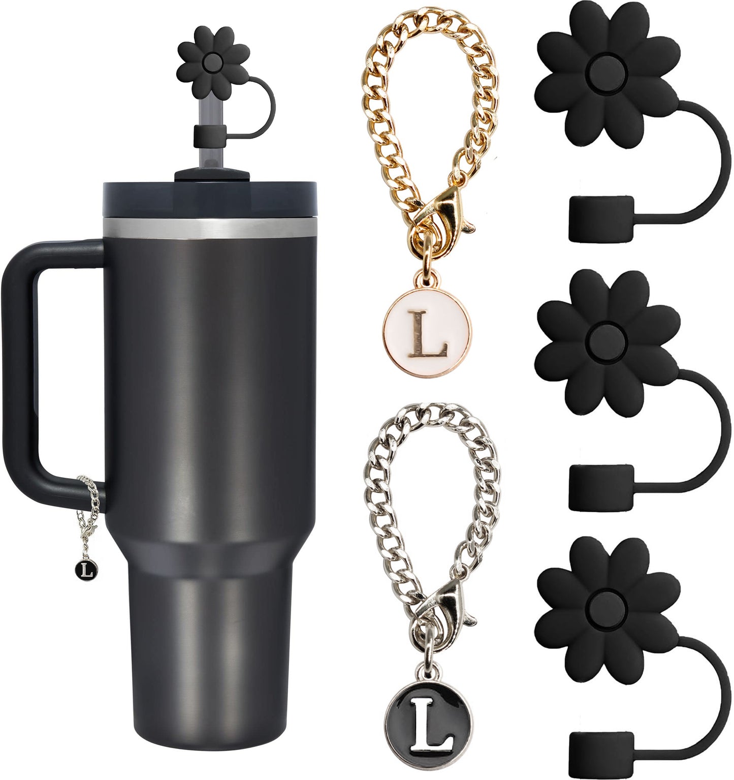 Customized Tumbler Charms: Add a Personal Touch to Your Stanley Cup - 5PCS Name ID Handle Charms