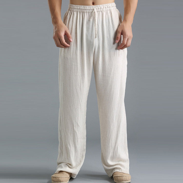 Comfortable Men's Breathable Linen Pants for Leisure Style in Multiple Colors