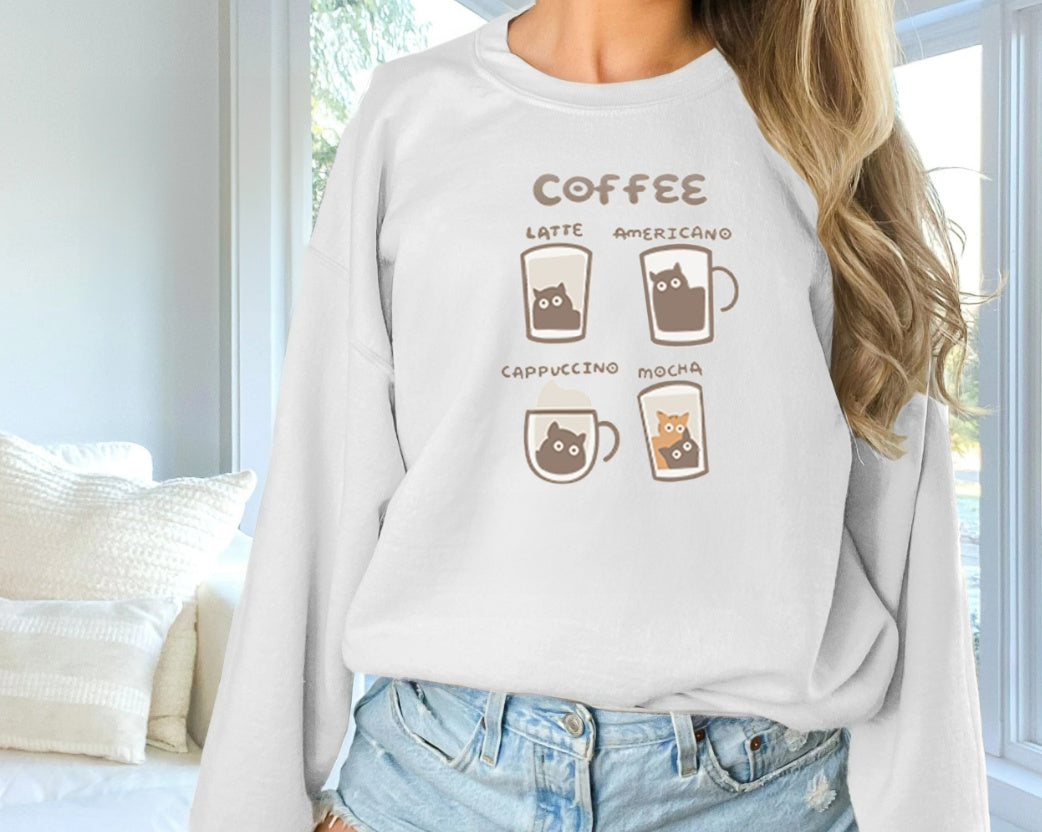 Women's Fashionable Sweatshirt: Solid Color Printed Long Sleeved Hoodie - Grey, Brown, Khaki, White, Black Options