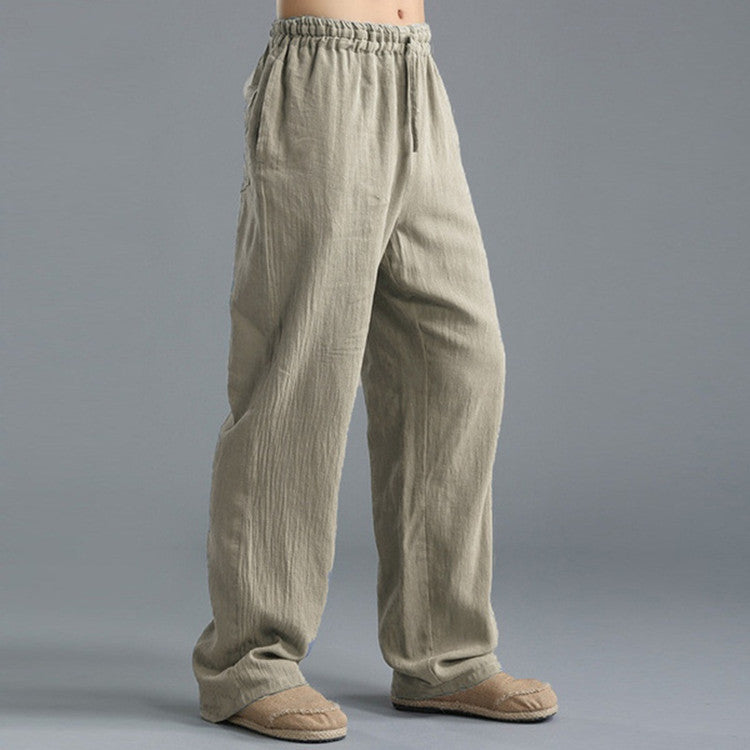Comfortable Men's Breathable Linen Pants for Leisure Style in Multiple Colors