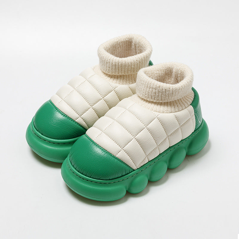 Comfortable Winter Warmth Boots: Men's Thick Soled Cotton Shoes for Cold Weather