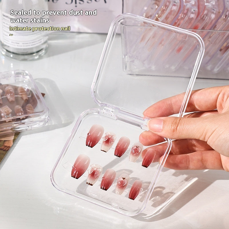 Transparent Manicure Storage Box: Handmade Nail Storage Box Set - Modern Style, Dustproof, 10-Pack