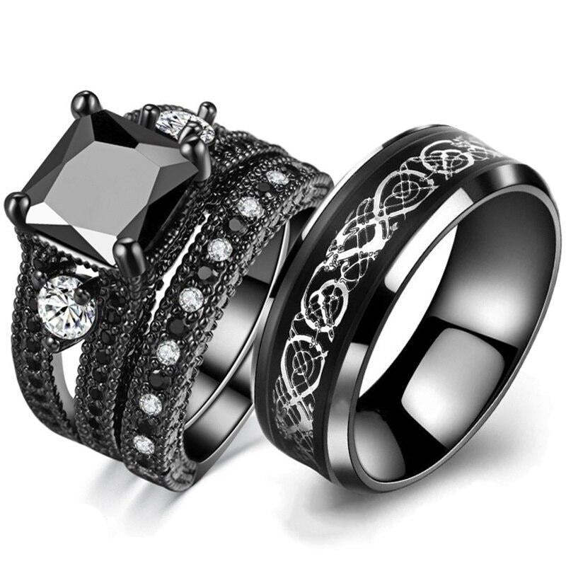 Stainless Steel Dragon Pattern Ring - European and American Style DC-Dragon Ring