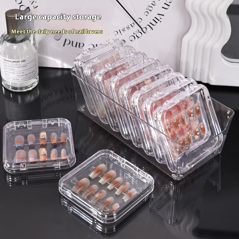 Transparent Manicure Storage Box: Handmade Nail Storage Box Set - Modern Style, Dustproof, 10-Pack