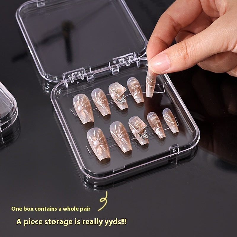 Transparent Manicure Storage Box: Handmade Nail Storage Box Set - Modern Style, Dustproof, 10-Pack